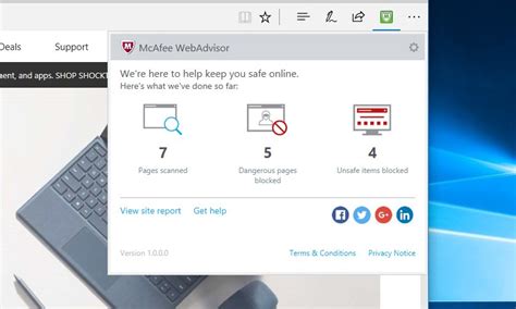 mcafee webadvisor extension